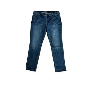 Kut From the Kloth Women's Medium Wash Straight Leg Stretch Denim Blue Jeans 16